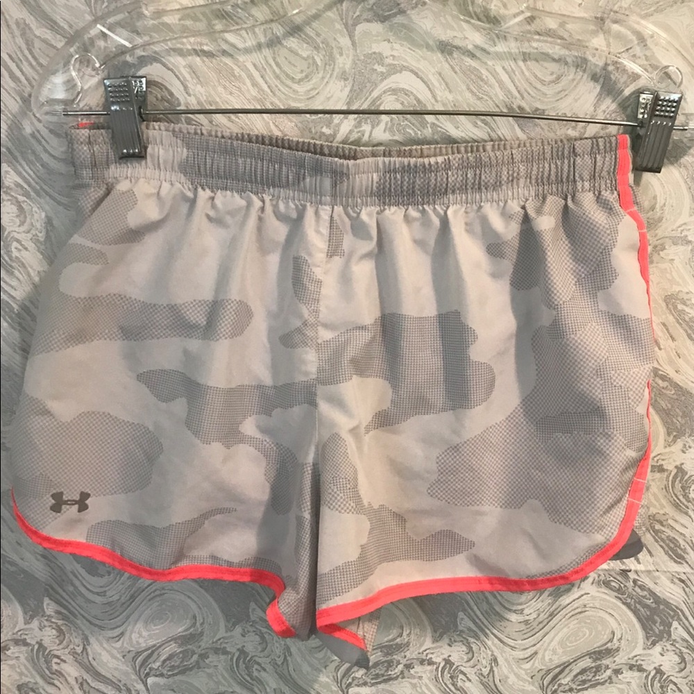White Camo Under Armour Running Shorts